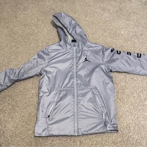 Jordan Kids Metallic Silver Puffer Jacket